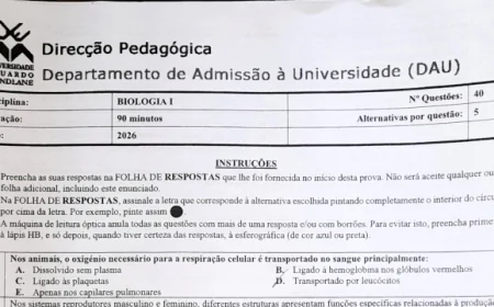 Exame de Admissão de Biologia I UEM 2026: Análise Completa da Prova, Resolvido