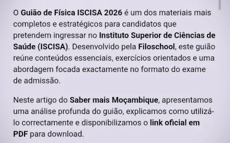 Guião de Física ISCISA 2026 — Guia Definitivo de Preparação para o Exame