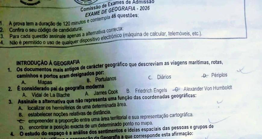Guia do Exame de Geografia da UP – 2026