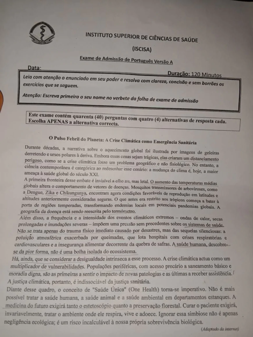 Guia Completo do Exame de Português do ISCISA 2026