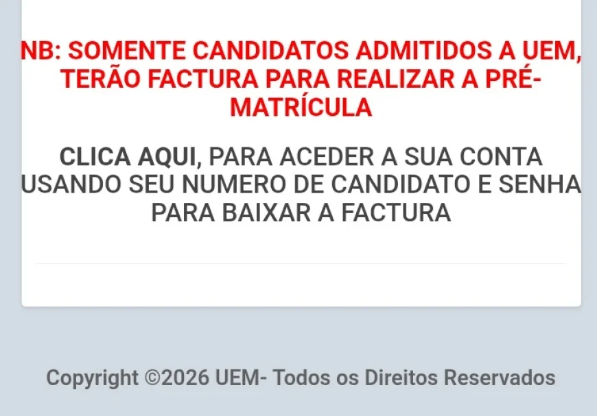 Guia Completo de Matrículas da UEM para Admitidos - Tudo o Que Você Precisa Saber