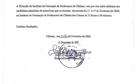 Resultados do IFP 2026 Chibata