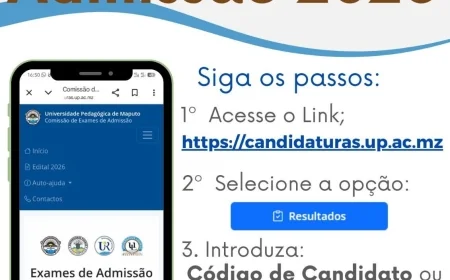 Resultados da UP 2026 Exames de Admissão