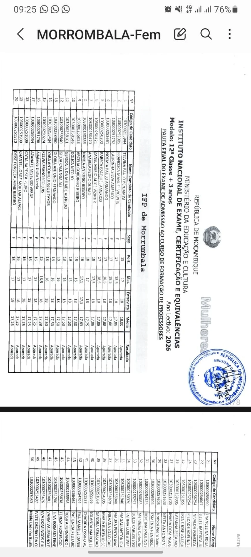 Resultados Finais da Entrevista do IFP 2026: Datas, Consulta Oficial e Próximos Passos